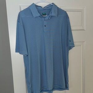 Classic Blue Striped Polo Shirt